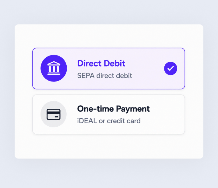 SEPA, iDEAL and cards