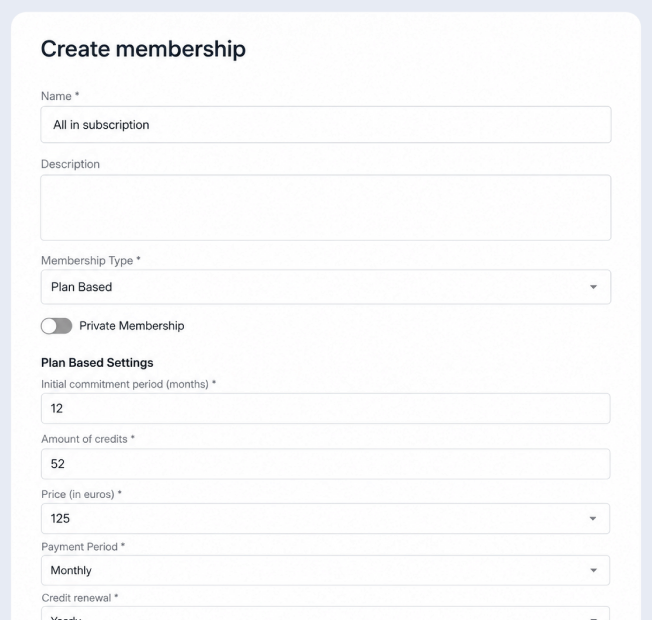 Fitblocks interface