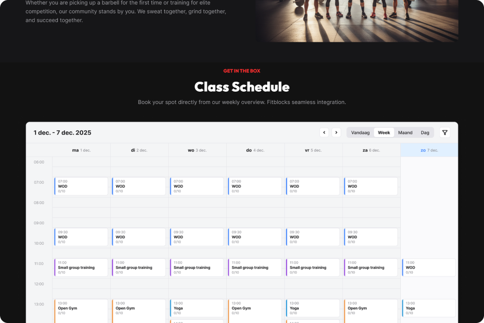 Een actueel rooster op je website